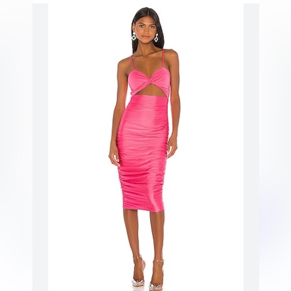 h:ours Vibrant Pink Dress - Picture 1 of 4